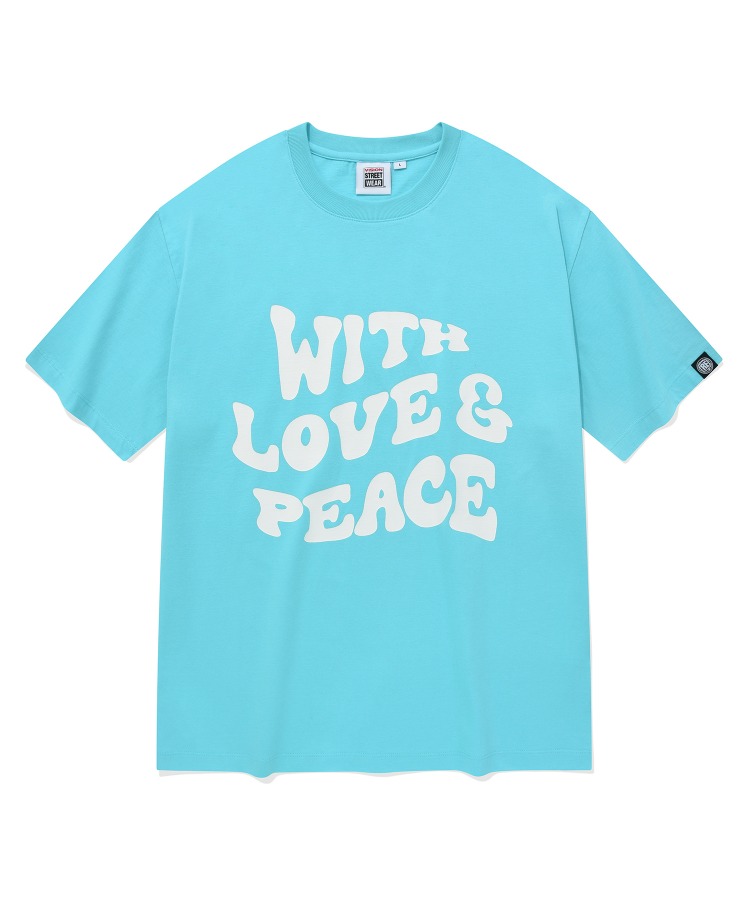 VSW Love &amp; Peace T-Shirt Neon Blue