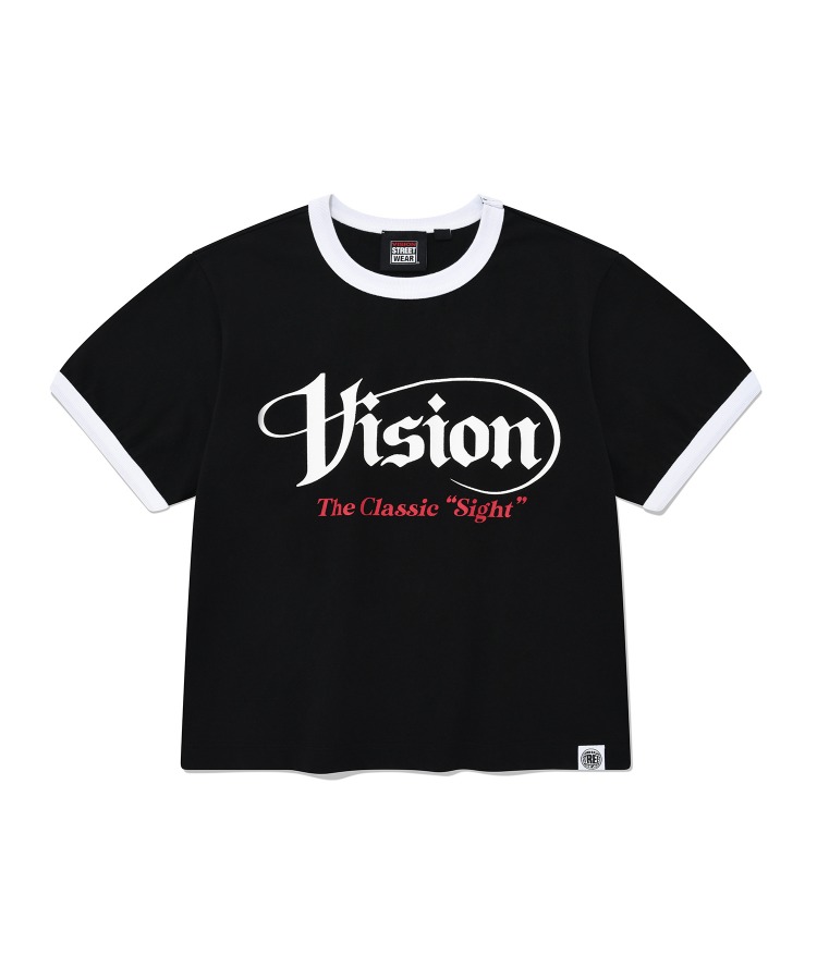 VSW Crop Logo T-Shirts Black
