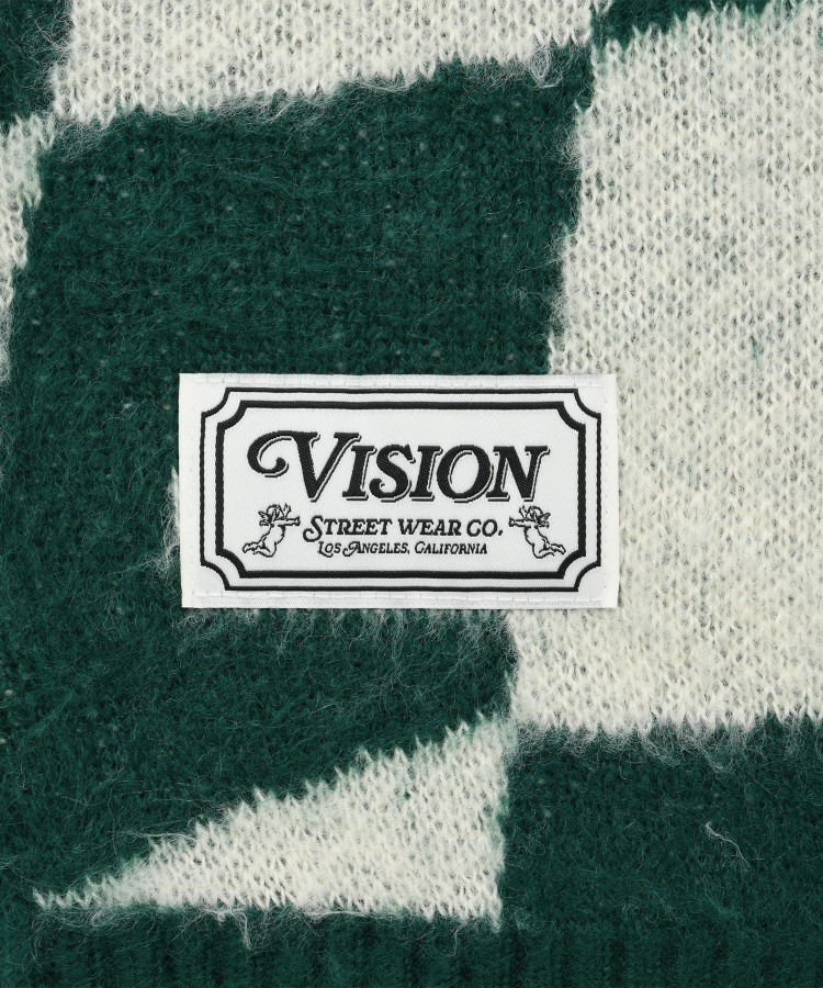 VSW Brushed Checker Knit Green