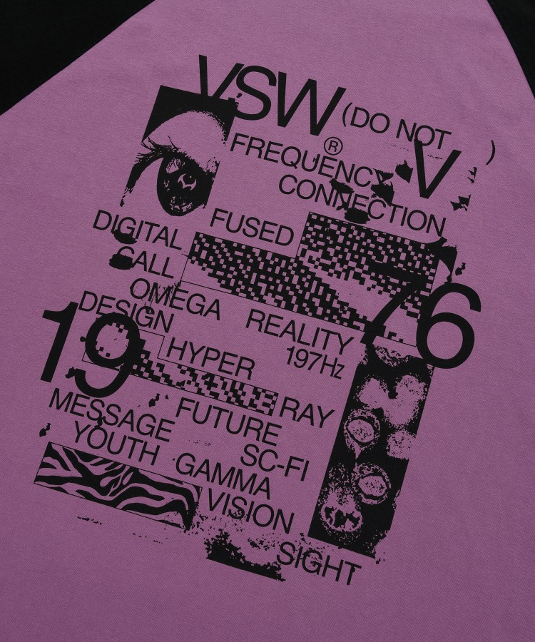 VSW Text Graphic Long Sleeve Dark Purple